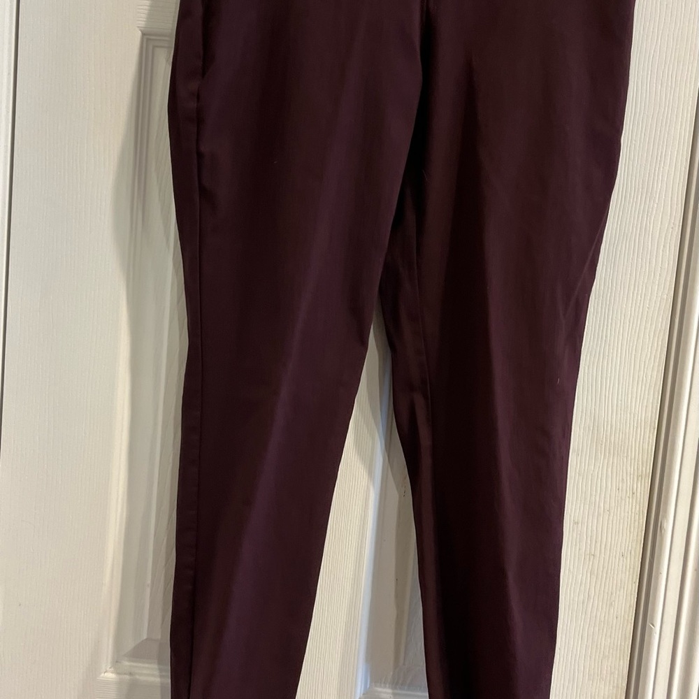 Burgundy slim fit stretch pants from VAN HEUSEN size 6